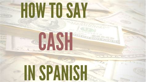 Cash Advance In Spanish Translation